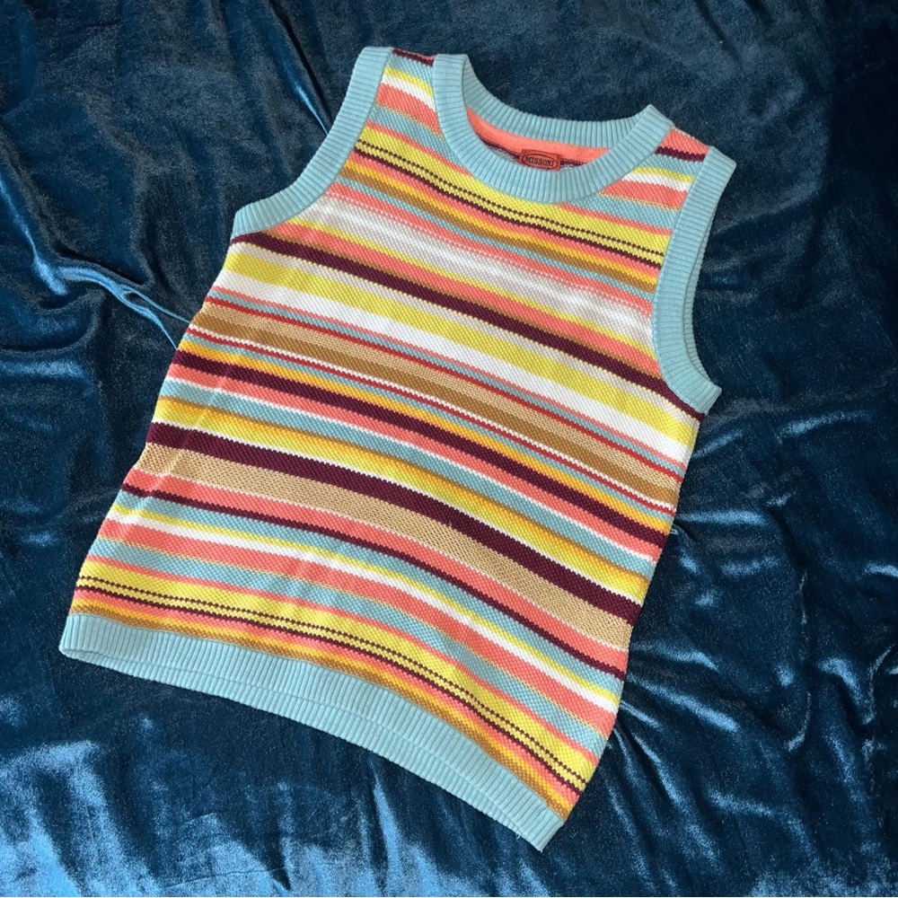 Rare Missoni for Target Colorful Striped Sleeveless Top - Size S / Kids XL - Picture 5 of 5